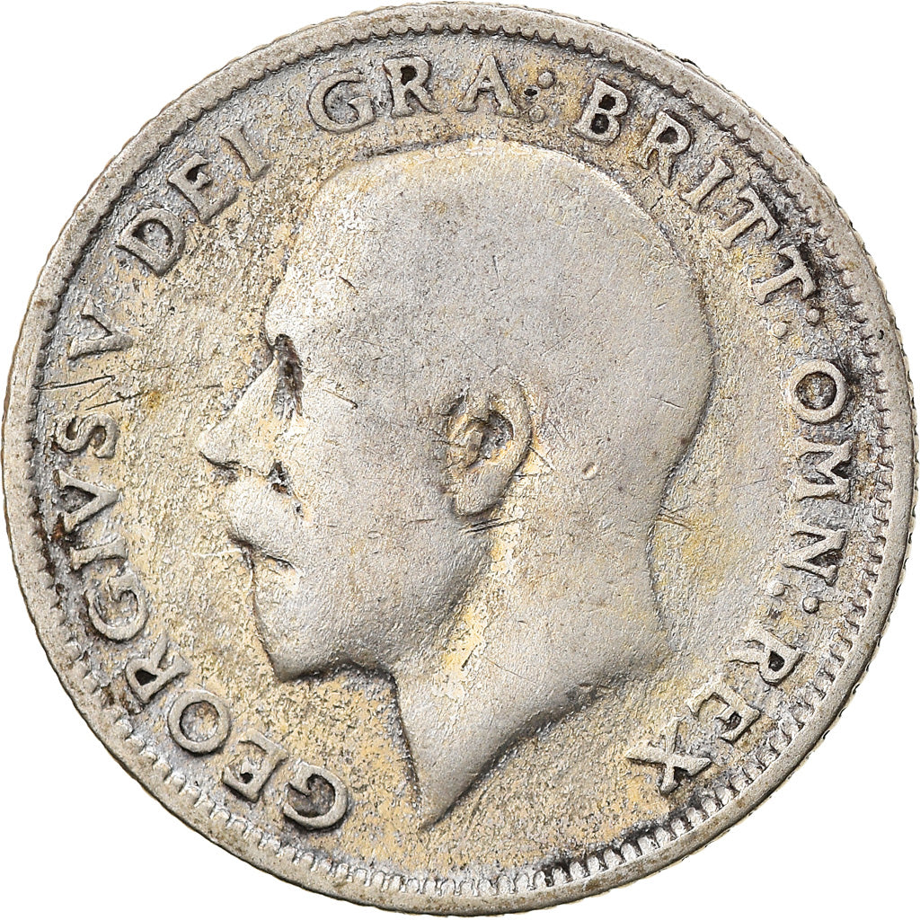 Coin, Great Britain, George V, 6 Pence, 1924, VF(30-35), Silver, KM:815a.1