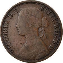 Coin, Great Britain, Victoria, Farthing, 1861, VF(20-25), Bronze, KM:747.2