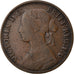 Coin, Great Britain, Victoria, Farthing, 1861, VF(20-25), Bronze, KM:747.2