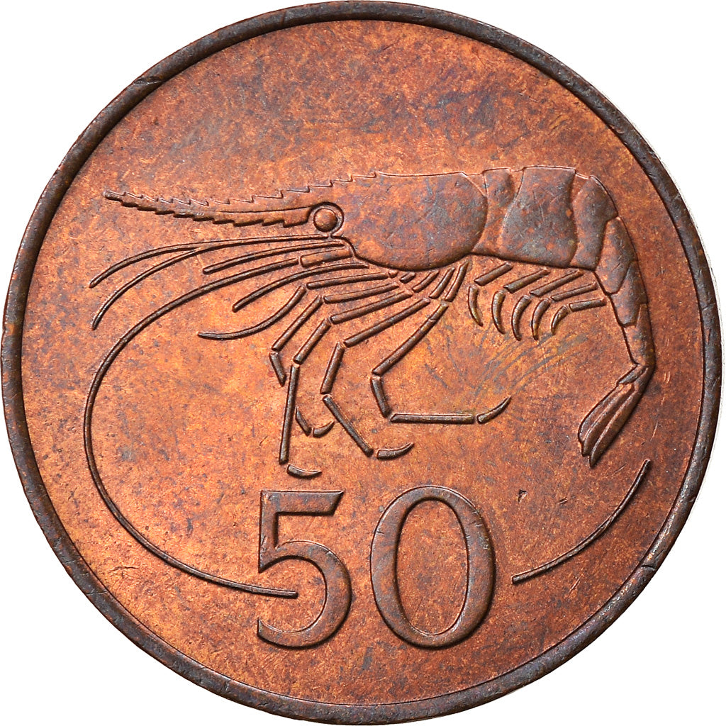 Coin, Iceland, 50 Aurar, 1981, EF(40-45), Bronze, KM:26