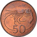 Coin, Iceland, 50 Aurar, 1981, EF(40-45), Bronze, KM:26