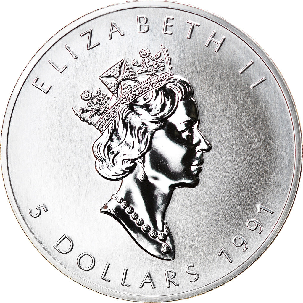Coin, Canada, Elizabeth II, 5 Dollars, 1991, Royal Canadian Mint, Ottawa, BU