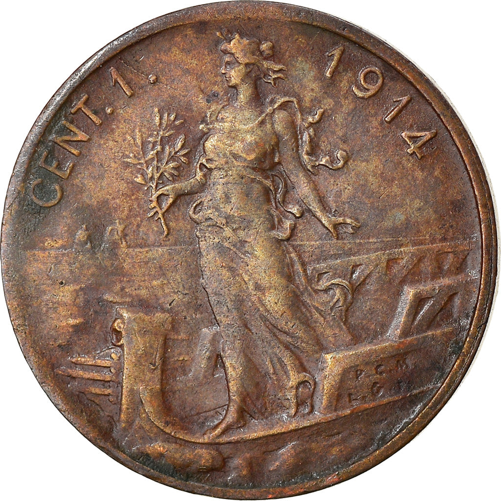 Coin, Italy, Centesimo, 1914, EF(40-45), Cuivre, KM:40