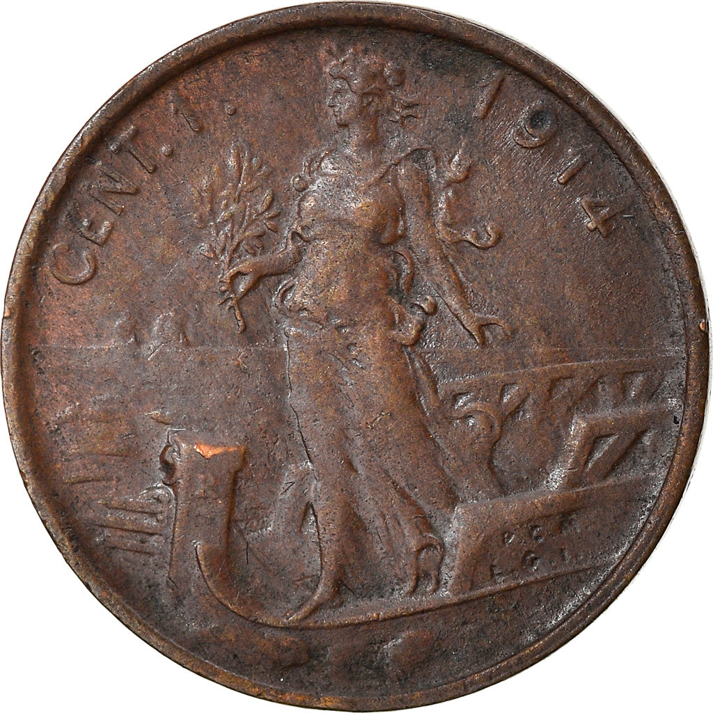 Coin, Italy, Centesimo, 1914, EF(40-45), Cuivre, KM:40