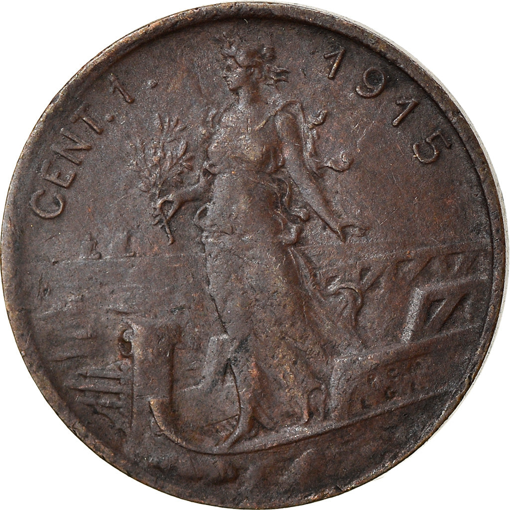 Coin, Italy, Centesimo, 1915, EF(40-45), Cuivre, KM:40