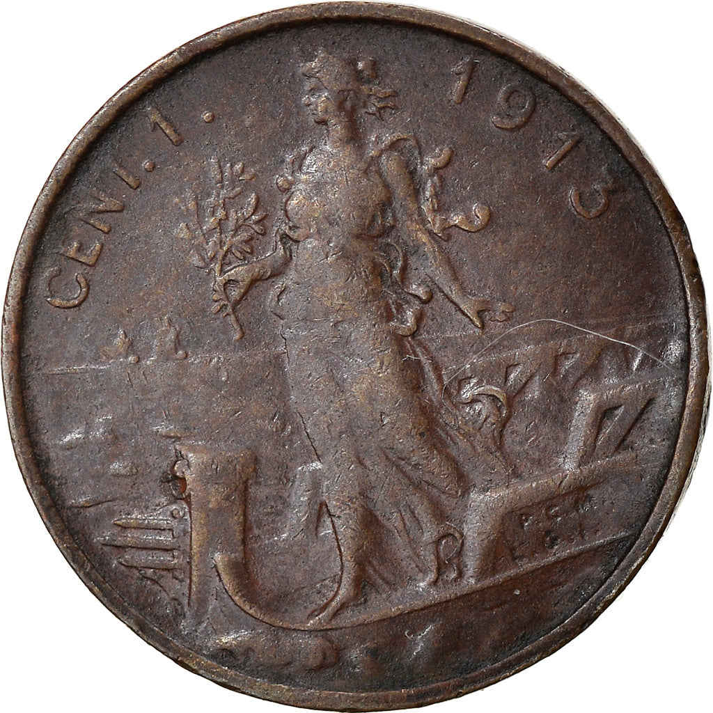Coin, Italy, Centesimo, 1913, VF(30-35), Cuivre, KM:40