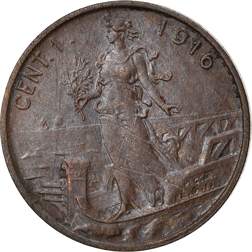 Coin, Italy, Centesimo, 1916, VF(30-35), Cuivre, KM:40