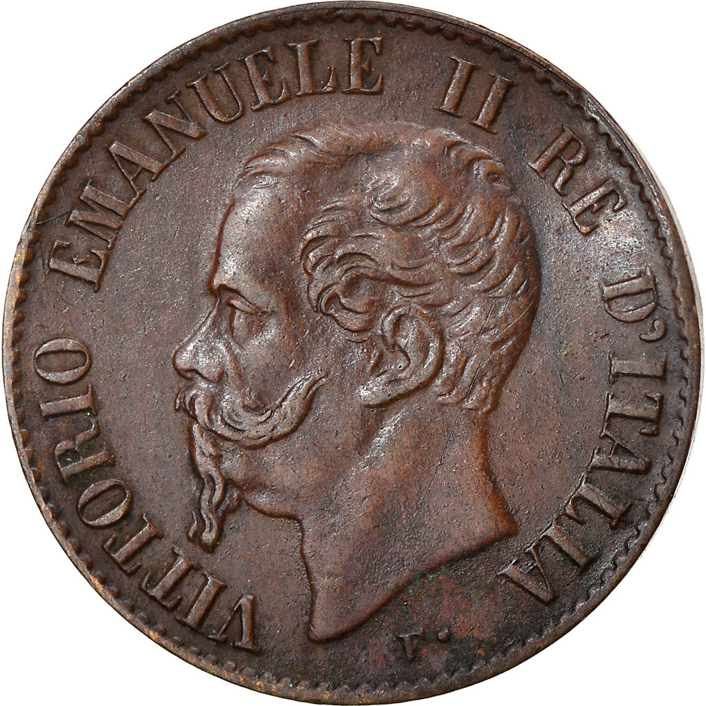 Coin, Italy, Vittorio Emanuele II, Centesimo, 1867, Milan, VF(30-35), Copper