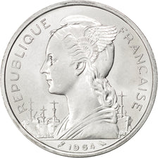 COMOROS, 5 Francs, 1964, Paris, KM #6, MS(63), Aluminum, 31.1, Lecompte #37,...