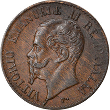 Coin, Italy, Vittorio Emanuele II, Centesimo, 1867, Milan, AU(50-53), Copper