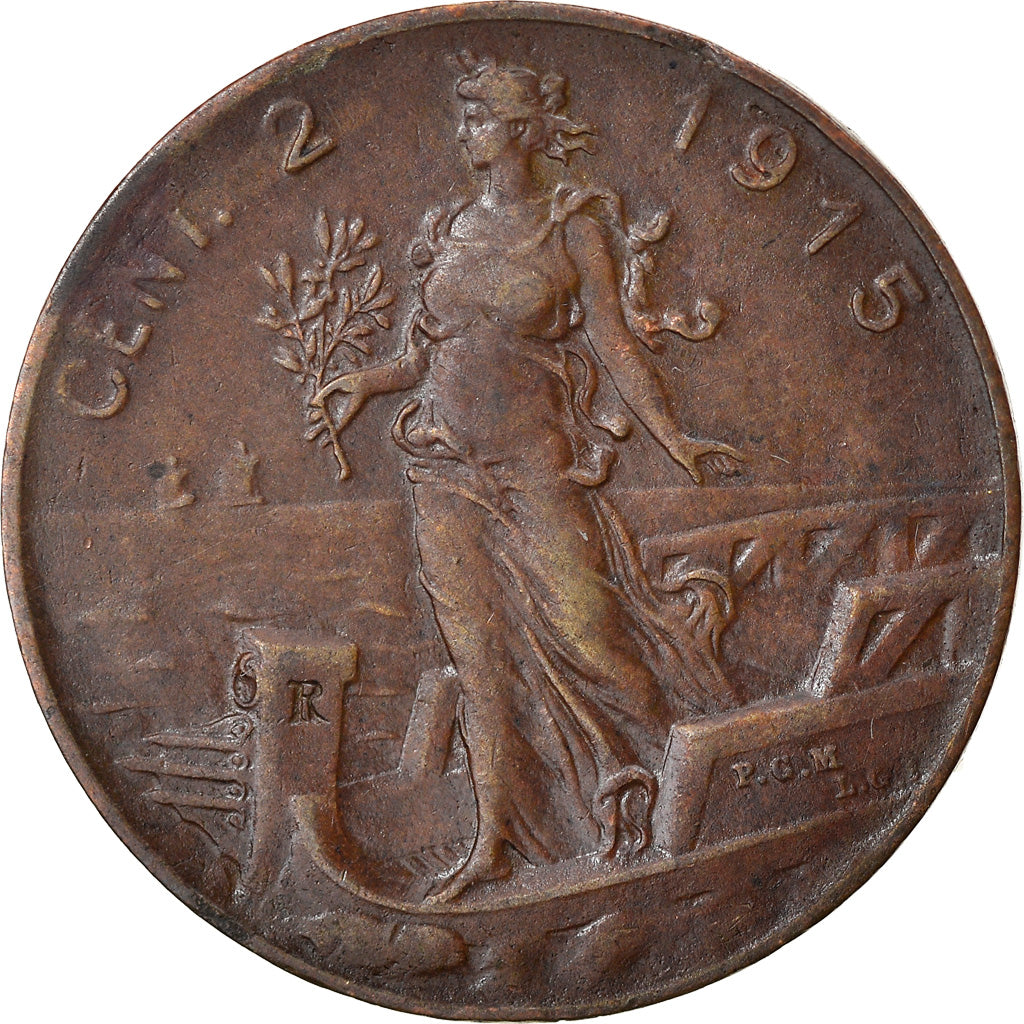 Moneta, Włochy, Vittorio Emanuele III, 2 Centesimi, 1915, Rome, EF(40-45)