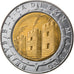 Coin, San Marino, 500 Lire, 1992, Rome, AU(50-53), Bi-Metallic, KM:286