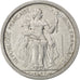 FRENCH OCEANIA, 2 Francs, 1949, KM #3, EF(40-45), Aluminum, 27, Lecompte #21,...