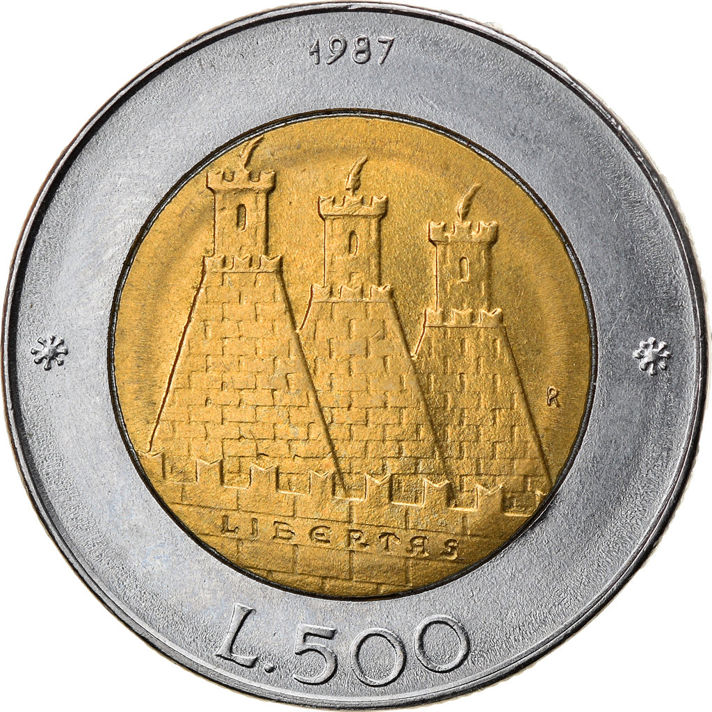 Münze, San Marino, 500 Lire, 1987, Rome, SS+, Bi-Metallic, KM:209