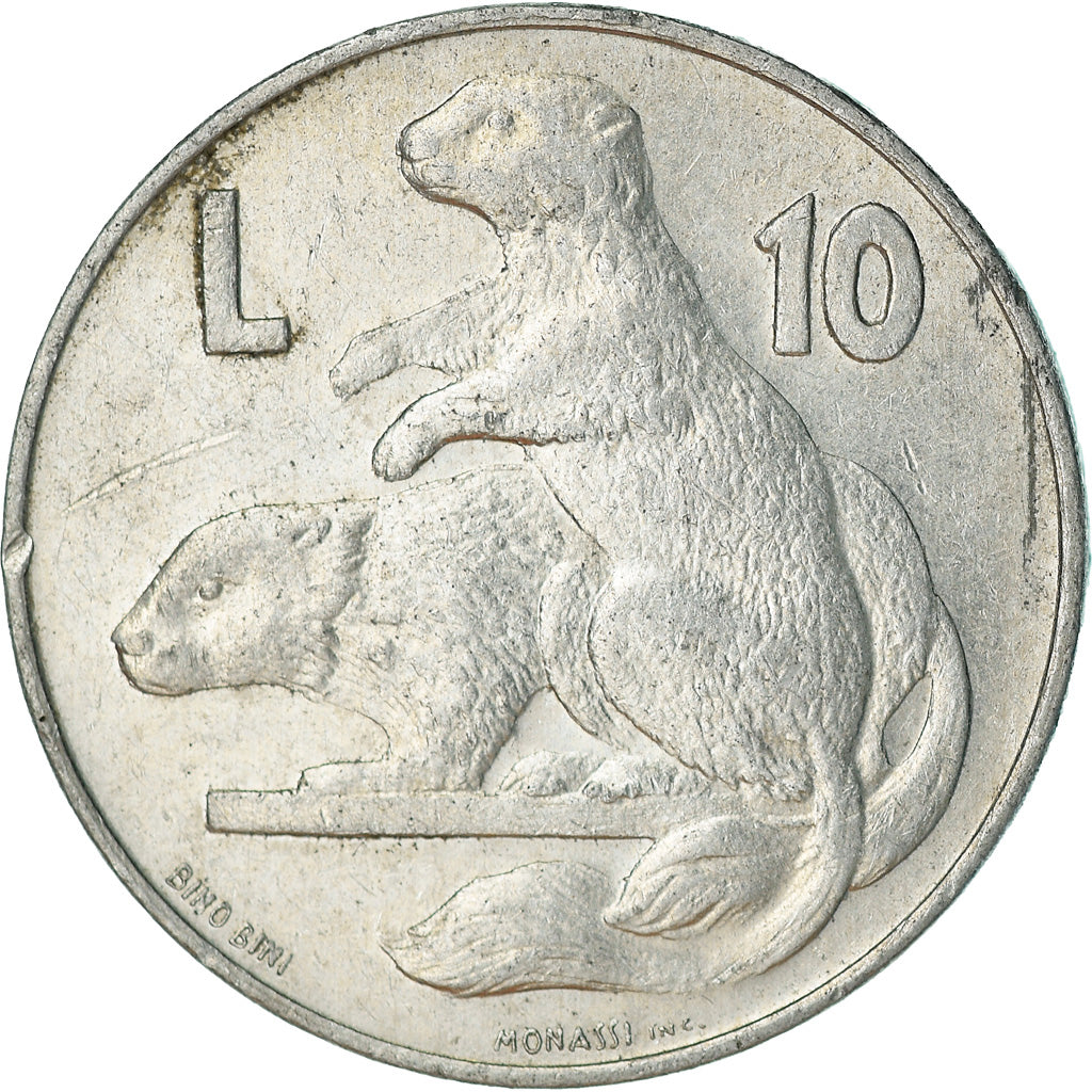 Moneta, San Marino, 10 Lire, 1975, Rome, BB, Alluminio, KM:43