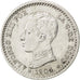Moneda, España, Alfonso XIII, 50 Centimos, 1904, MBC+, Plata, KM:723