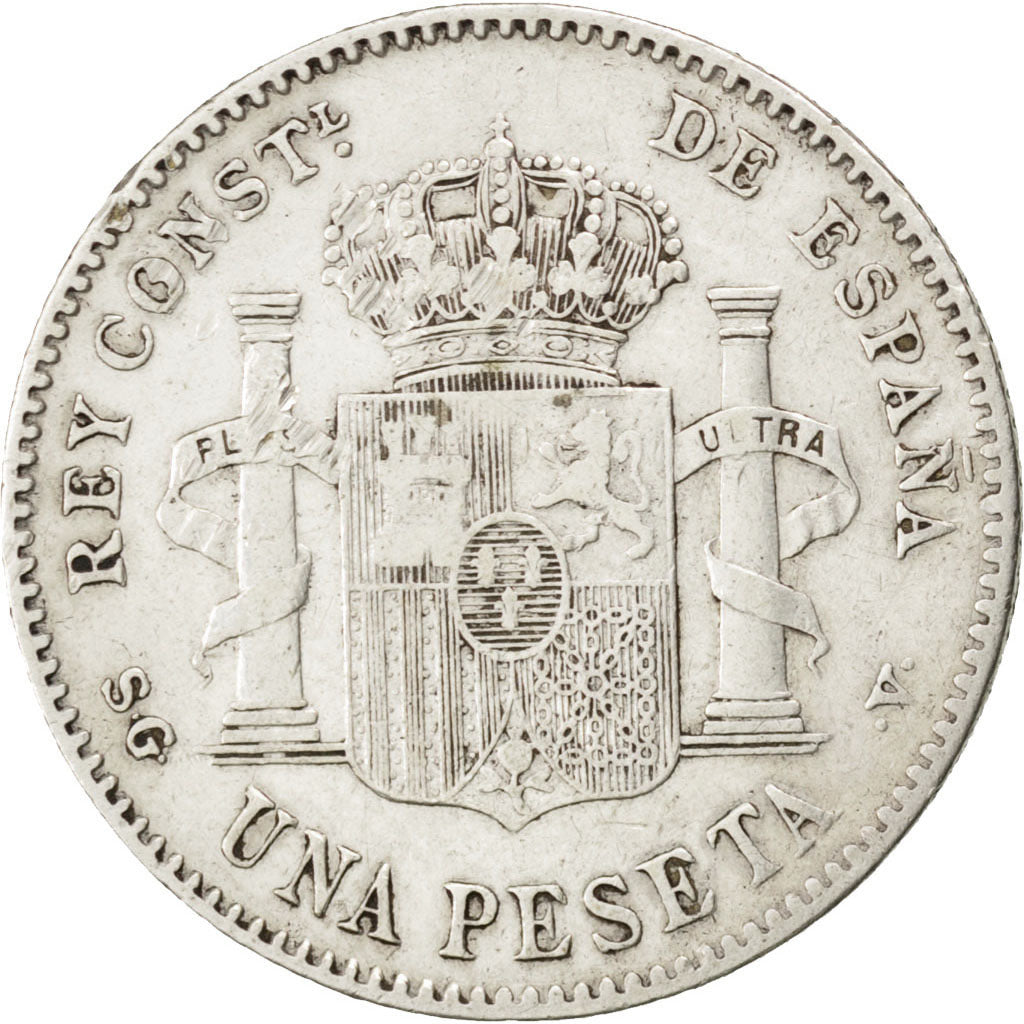 Spain, 1 Peseta, 1899, KM #706, EF(40-45), Silver, 5.04