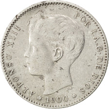Coin, Spain, Alfonso XIII, Peseta, 1900, VF(30-35), Silver, KM:706