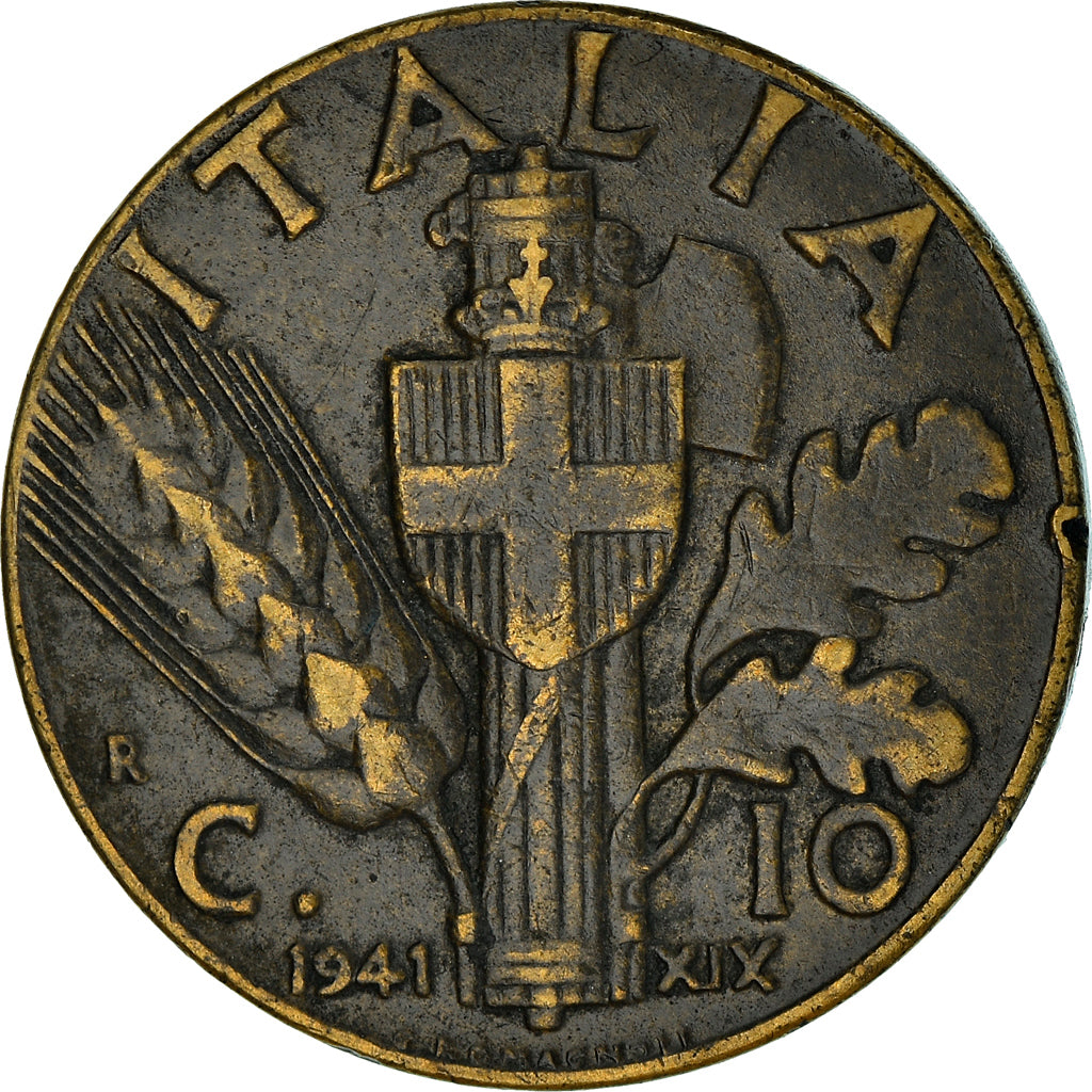 Coin, Italy, Vittorio Emanuele III, 10 Centesimi, 1941, Rome, EF(40-45)