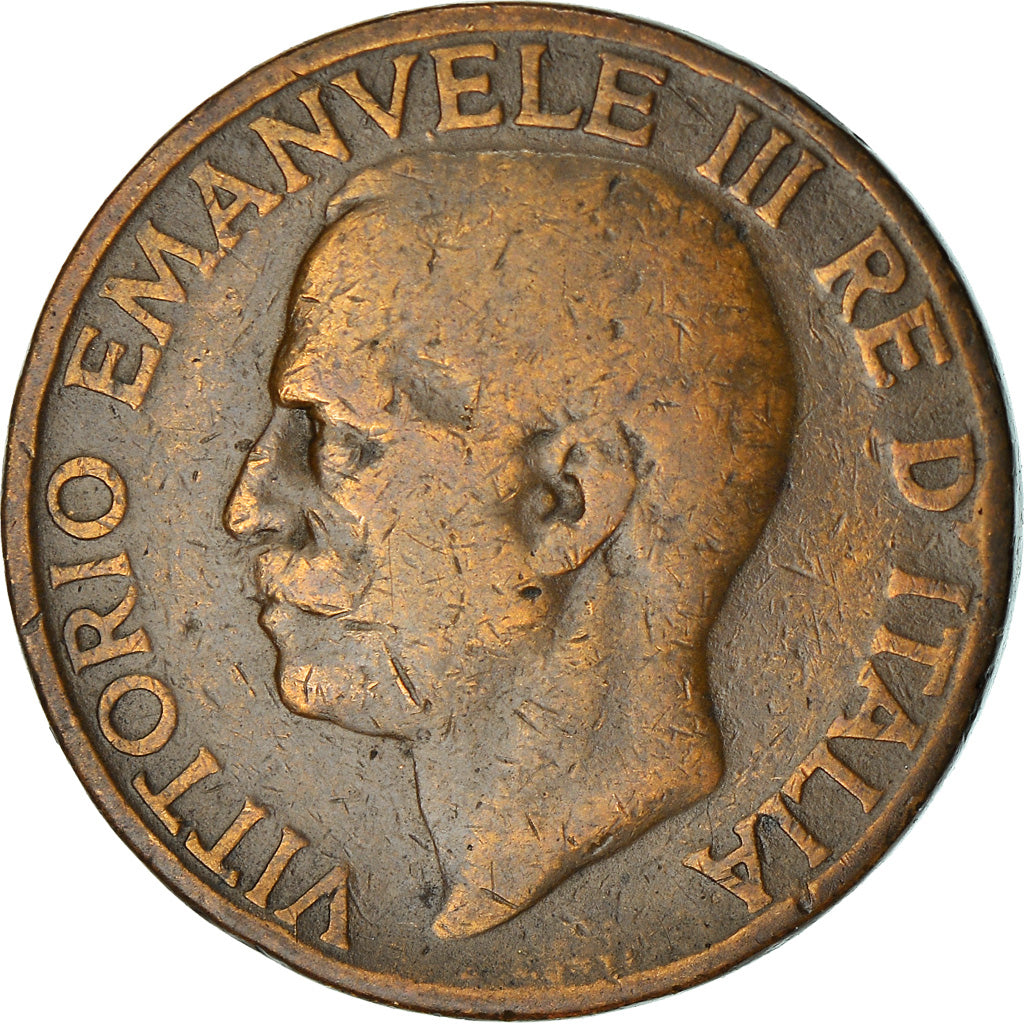 Coin, Italy, Vittorio Emanuele III, 10 Centesimi, 1922, Rome, VF(30-35), Bronze