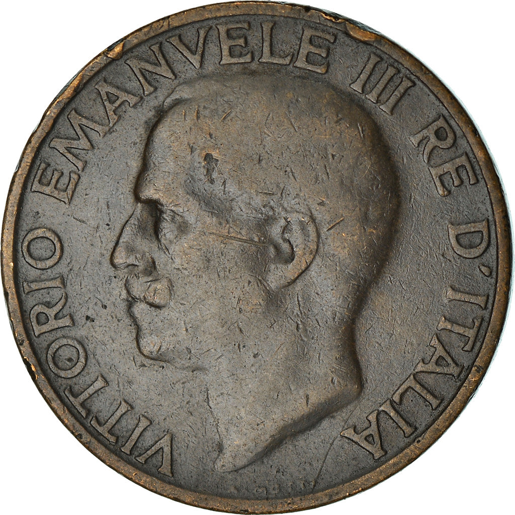 Monnaie, Italie, Vittorio Emanuele III, 10 Centesimi, 1923, Rome, TTB, Bronze