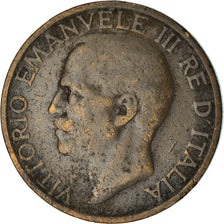 Moneta, Italia, Vittorio Emanuele III, 10 Centesimi, 1924, Rome, MB, Bronzo