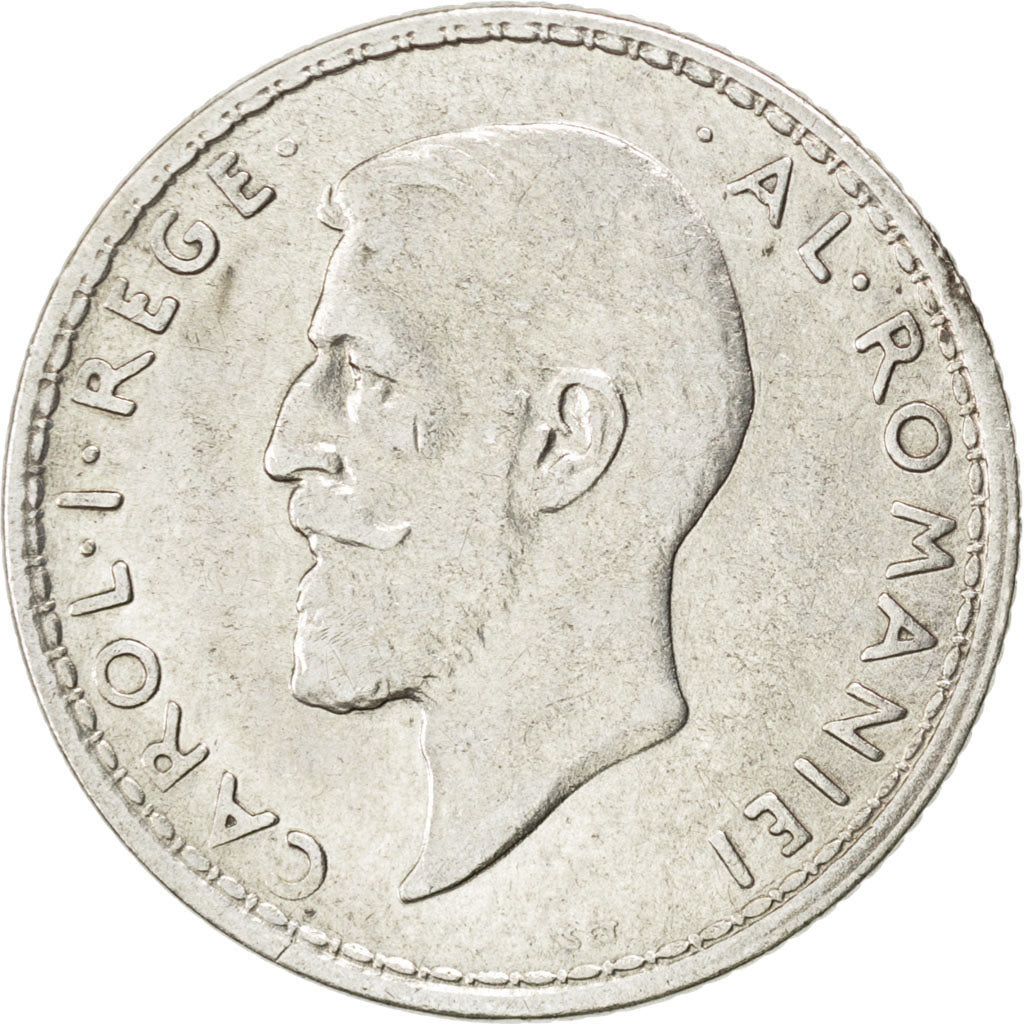 ROMANIA, Leu, 1914, KM #42, EF(40-45), Silver, 23, 4.96
