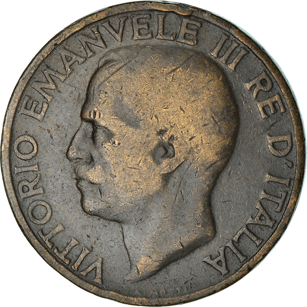 Coin, Italy, Vittorio Emanuele III, 10 Centesimi, 1931, Rome, VF(20-25), Bronze