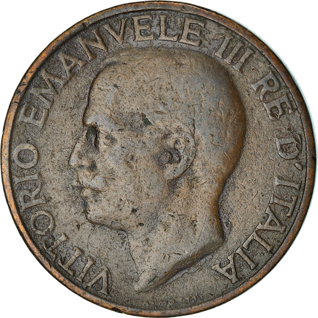 Moneta, Italia, Vittorio Emanuele III, 10 Centesimi, 1933, Rome, MB, Bronzo