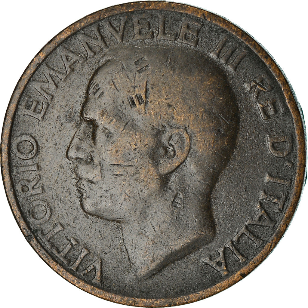 Moneta, Italia, Vittorio Emanuele III, 10 Centesimi, 1935, Rome, MB, Bronzo