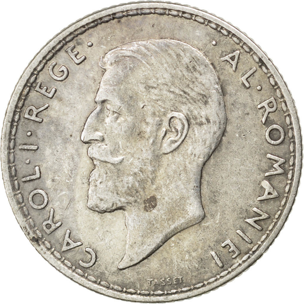 Romania, Carol I, Leu, 1914, BB, Argento, KM:42