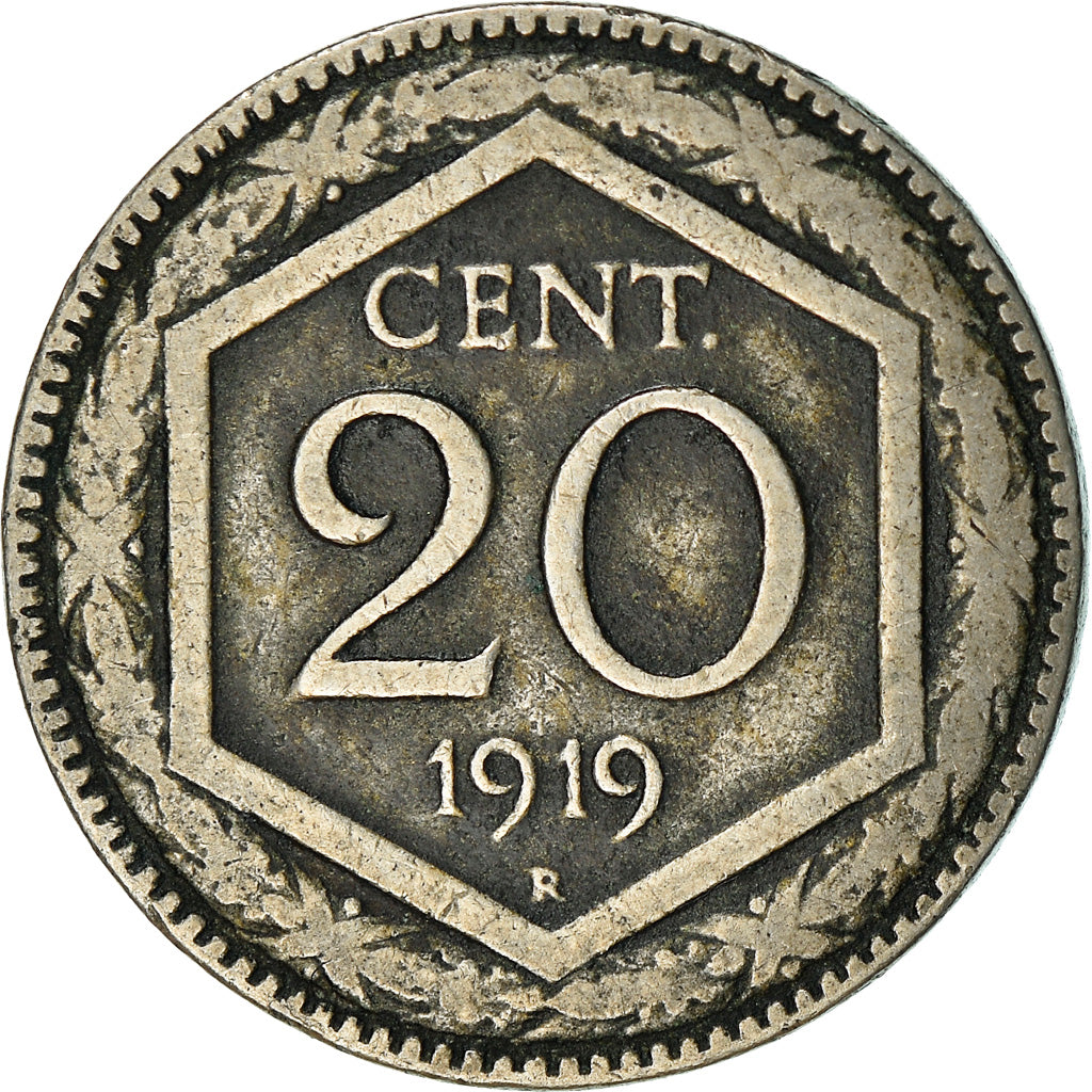 Moneta, Włochy, Vittorio Emanuele III, 20 Centesimi, 1919, Rome, VF(30-35)
