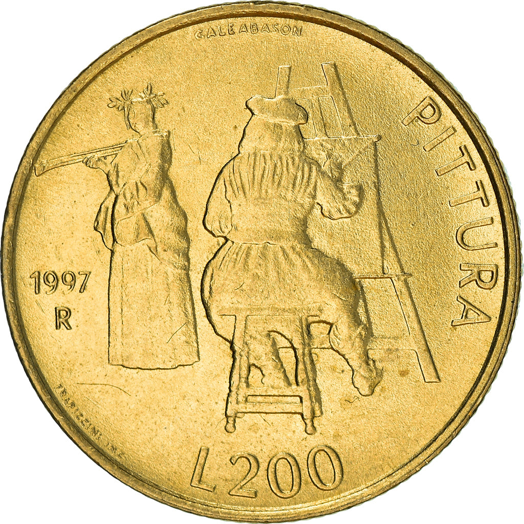 Münze, San Marino, 200 Lire, 1997, Rome, SS+, Aluminum-Bronze, KM:366
