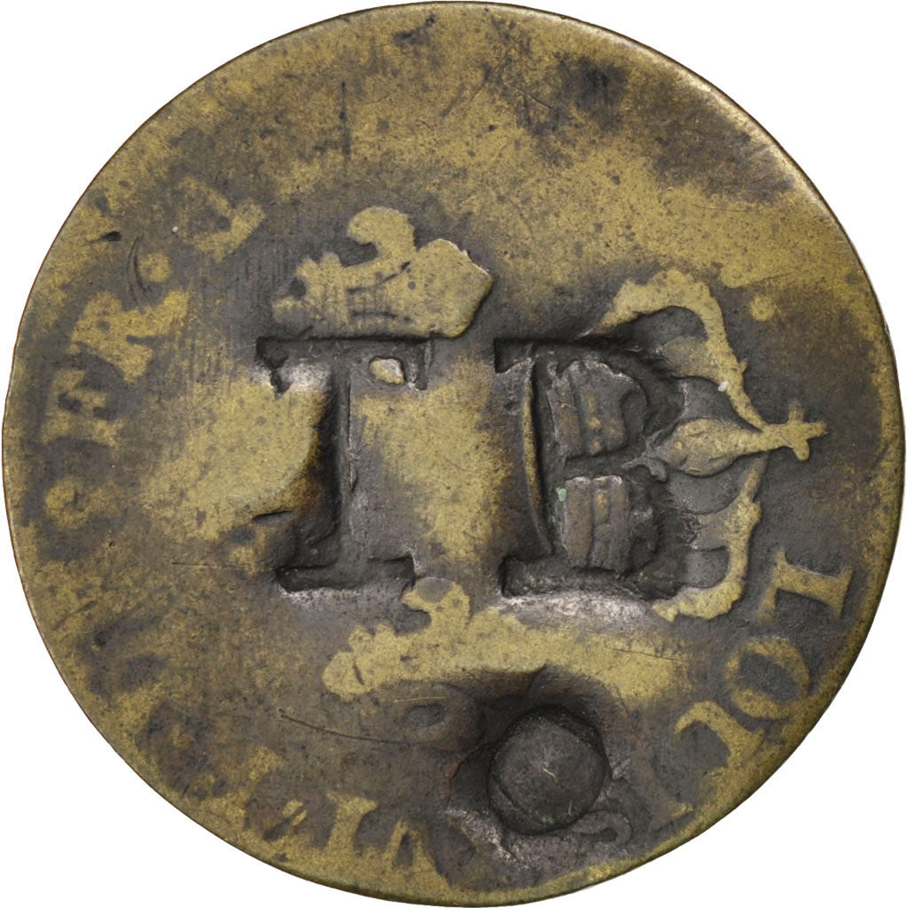 TOBAGO, 1-1/2 Pence, Black Dog, KM #5, VF(20-25), Billon, Lecompte #6, 2.15