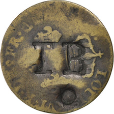TOBAGO, 1-1/2 Pence, Black Dog, KM #5, VF(20-25), Billon, Lecompte #6, 2.15