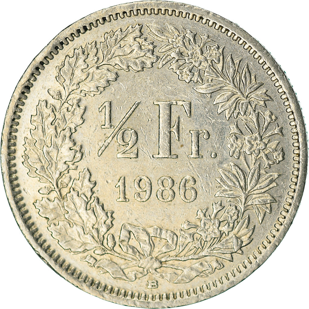 Monnaie, Suisse, 1/2 Franc, 1986, Bern, TTB, Copper-nickel, KM:23a.3