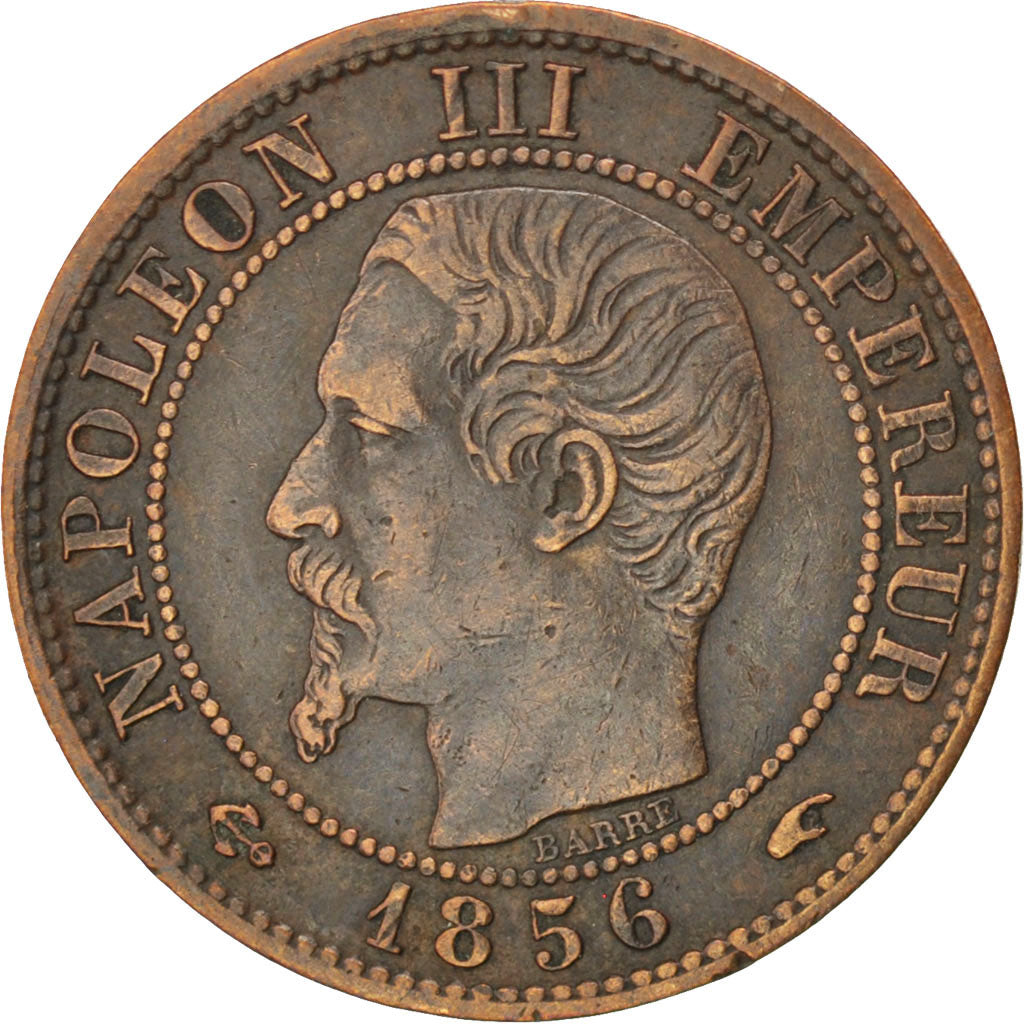 FRANCE, Napoléon III, Centime, 1856, Paris, KM #775.1, EF(40-45), Bronze, Gadour
