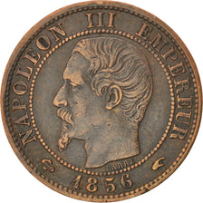 FRANCE, Napoléon III, Centime, 1856, Paris, KM #775.1, EF(40-45), Bronze, Gadour