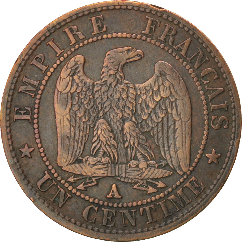 FRANCE, Napoléon III, Centime, 1856, Paris, KM #775.1, EF(40-45), Bronze, Gadour