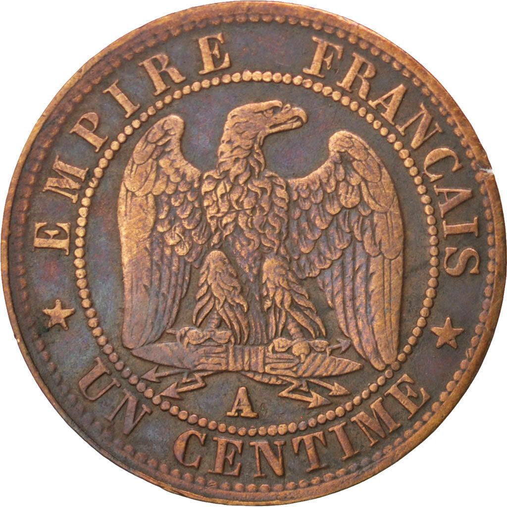 Second Empire, 1 Centime Napoléon III tête nue 1857 A, KM 775.1