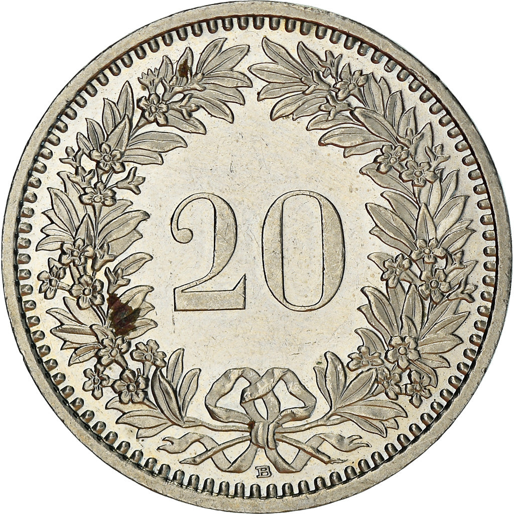 Coin, Switzerland, 20 Rappen, 2010, Bern, BE, EF(40-45), Copper-nickel, KM:29a