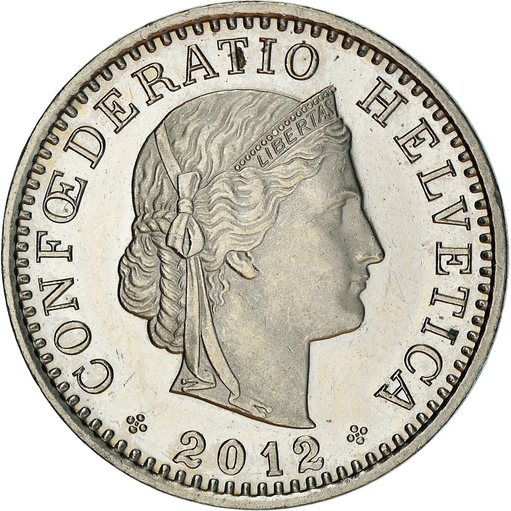 Coin, Switzerland, 20 Rappen, 2012, Bern, BE, EF(40-45), Copper-nickel, KM:29a