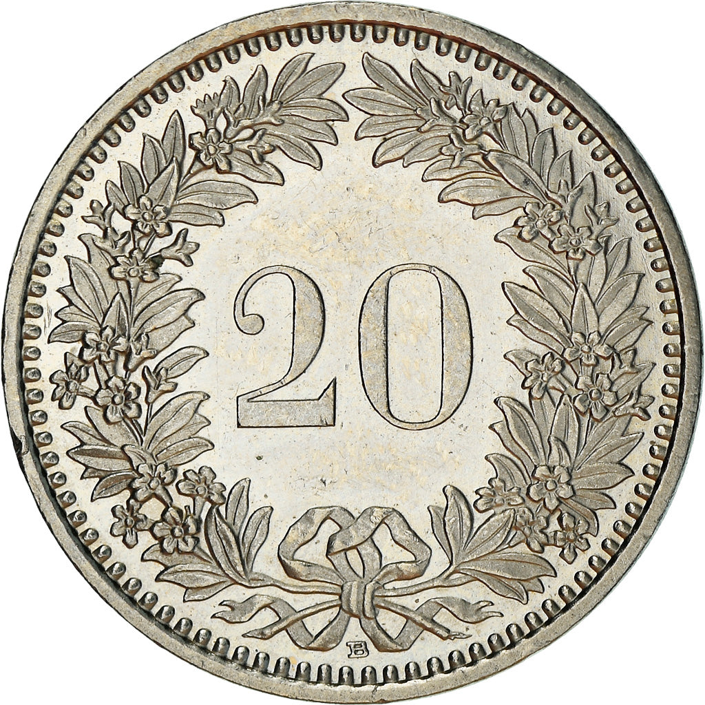 Coin, Switzerland, 20 Rappen, 2012, Bern, BE, EF(40-45), Copper-nickel, KM:29a