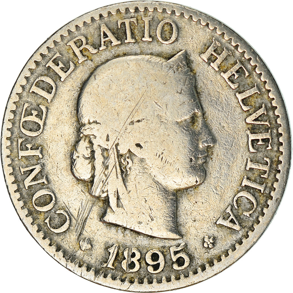 Coin, Switzerland, 10 Rappen, 1895, Bern, VF(20-25), Copper-nickel, KM:27