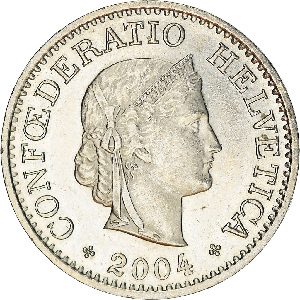 Coin, Switzerland, 10 Rappen, 2004, Bern, EF(40-45), Copper-nickel, KM:27