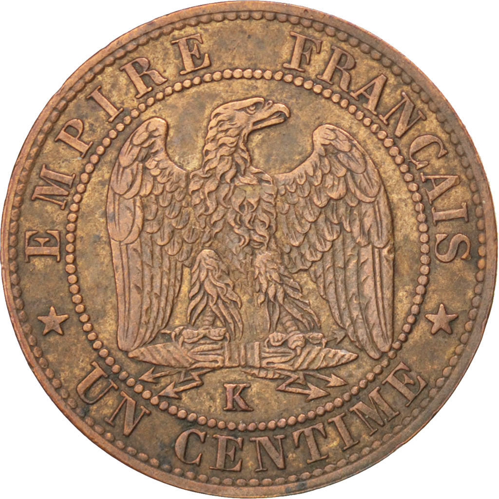 FRANCE, Napoléon III, Centime, 1856, Bordeaux, KM #775.5, VF(30-35), Bronze, G..