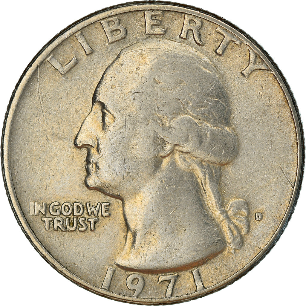 Coin, United States, Washington Quarter, Quarter, 1971, U.S. Mint, Denver