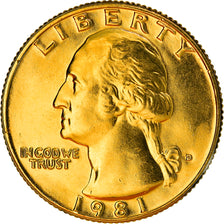 Coin, United States, Washington Quarter, Quarter, 1981, U.S. Mint, Denver