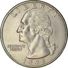 Coin, United States, Washington Quarter, Quarter, 1998, U.S. Mint, Philadelphia