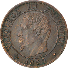 Coin, France, Napoleon III, Napoléon III, Centime, 1857, Marseille, EF(40-45)